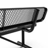 Flash Furniture Sigrid 6' Outdoor Bench with Backrest, Commercial Grade Metal Mesh Seat, Backrest, Black Steel Frame SLF-AG4HUT2-BK-GG